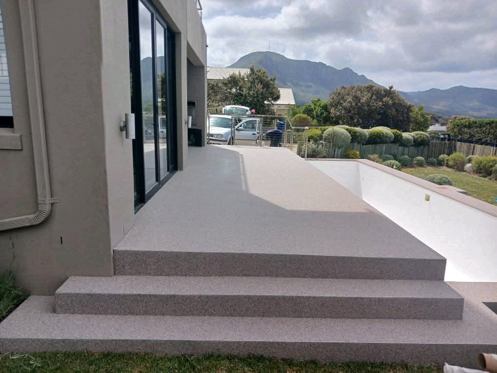 Close-up of quartz carpet on outdoor steps